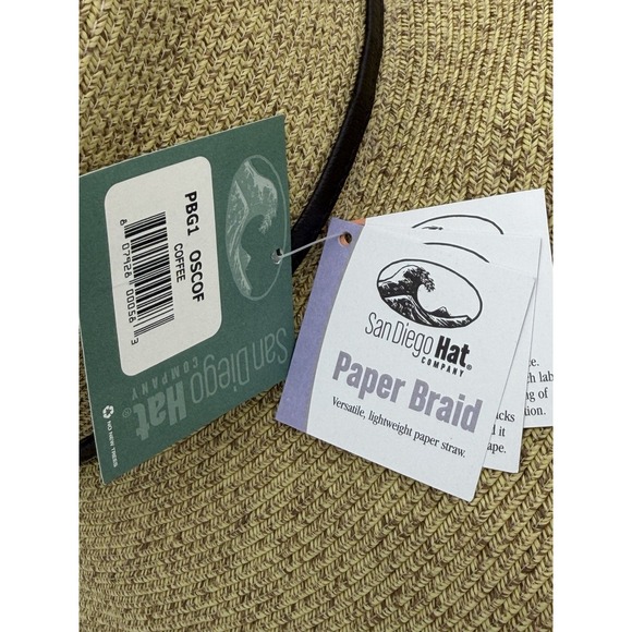 San Diego Hat Company Unisex Sz Large Paper Braid Brim Sun Hat UPF 50+ - Picture 4 of 5